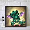 Cute Winged Dinosaur- Full Round Diamond Painting