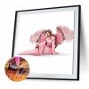 Pink Angel Dress Lady - Full Round Diamond Painting