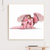 Pink Angel Dress Lady - Full Round Diamond Painting