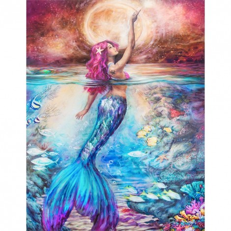 Mermaid - Full Round Diamond Painting