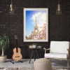 Spring Eiffel Tower- Full Round Diamond Painting