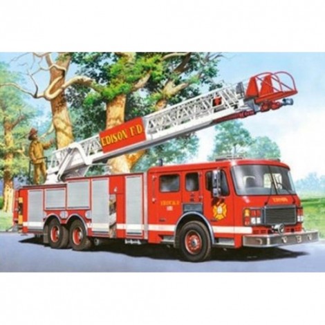 Fire Truck - Full Round Diamond Painting