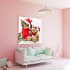 Christmas Cat Bear-Full Round Diamond Painting