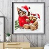 Christmas Cat Bear-Full Round Diamond Painting