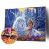 Lion and Beauty - Full Round Diamond Painting(40x50cm)