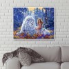 Lion and Beauty - Full Round Diamond Painting(40x50cm)