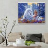 Lion and Beauty - Full Round Diamond Painting(40x50cm)