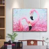 Pink Bird - Full Round Diamond Painting