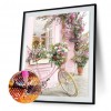 Flower Bike - Full Square Diamond Painting(40x50cm)