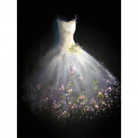 Wedding Dress - Full Round Diamond Painting