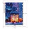 Snow Lantern- Full Round Diamond Painting