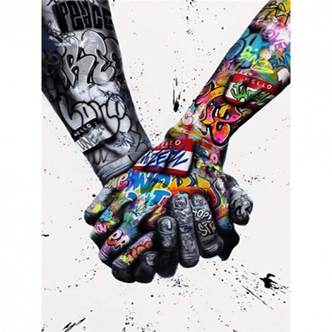 Graffiti Hands- Full Round Diamond Painting