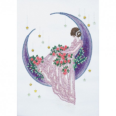 Girl Moon - Crystal Rhinestone Diamond Painting