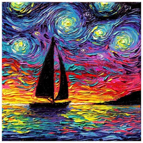 Sailboat - Full Round Diamond Painting