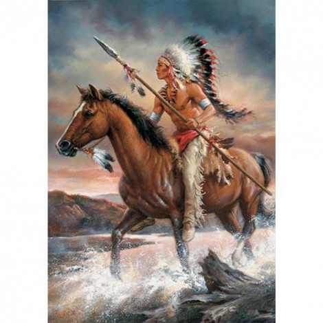 Brave Indians - Full Round Diamond Painting