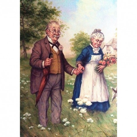 Older Couples - Full Round Diamond Painting