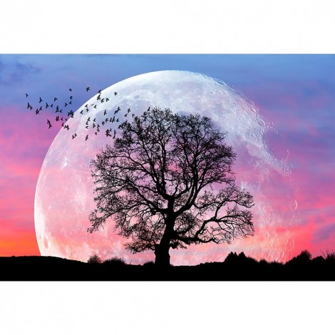 Moon Scenery - Full Round Diamond Painting