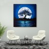 Tree Moon - Full Round Diamond Painting