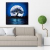 Tree Moon - Full Round Diamond Painting