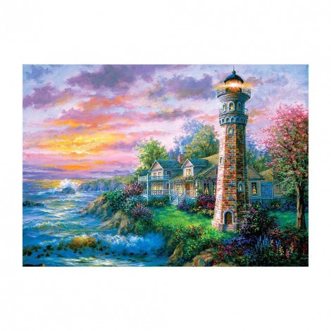 Seaside Lighthouse - Full Round Diamond Painting