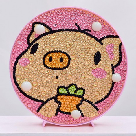 DIY Diamond Painting Light Cartoon Pig Full Drill Cross Stitch Embroidery Decor