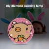 DIY Diamond Painting Light Cartoon Pig Full Drill Cross Stitch Embroidery Decor