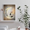 Cartoon Dog Moon- Full Round Diamond Painting