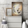 Cartoon Dog Moon- Full Round Diamond Painting