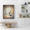 Cartoon Dog Moon- Full Round Diamond Painting