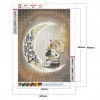 Cartoon Dog Moon- Full Round Diamond Painting