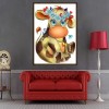 Cartoon Cow - Partial Round Diamond Painting