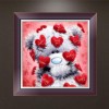 Heart Bear - Partial Round Diamond Painting(30*30cm)