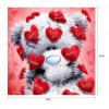 Heart Bear - Partial Round Diamond Painting(30*30cm)