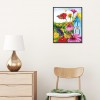 Colorful Flower Butterfly - Full Round Diamond Painting