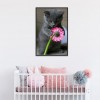 Cat Flowers - Full Round Diamond Painting