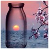 Bottle Sun Flower - Full Round Diamond Painting