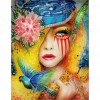 Flowers Girl - Full Round Diamond Painting