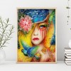 Flowers Girl - Full Round Diamond Painting