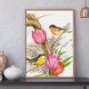 Flower Bird - Full Round Diamond Painting