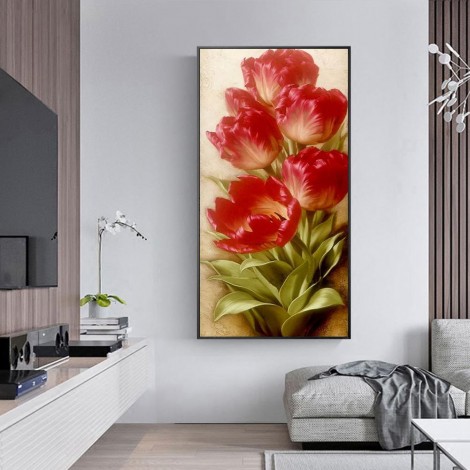 Flower - Full Round Diamond Painting(30*48cm)