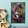 Flower Skull Head - Full Round Diamond Painting