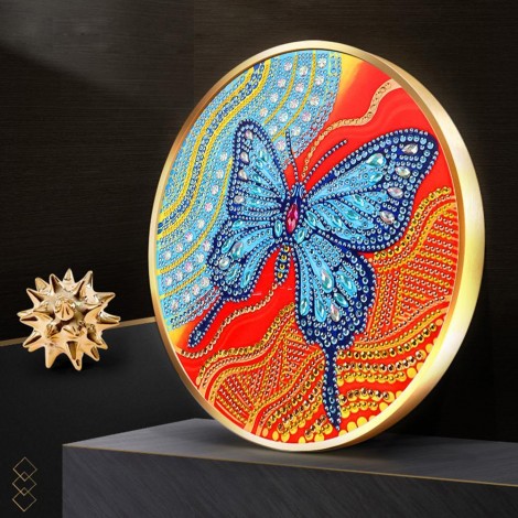 DIY Diamond Painting Blue Butterfly Tassel Wall Picture Embroidery Ornament