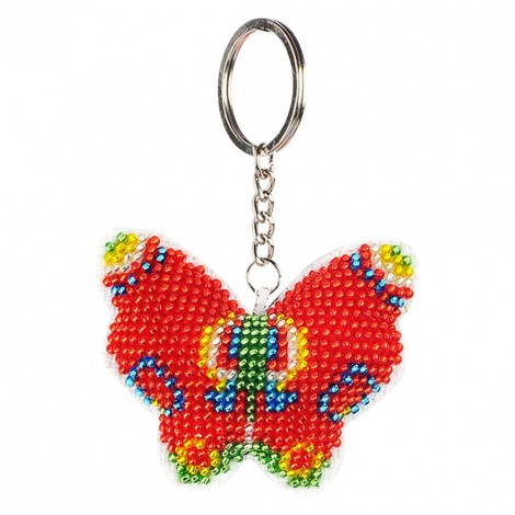 Butterfly Keychain- Bead Embroidery