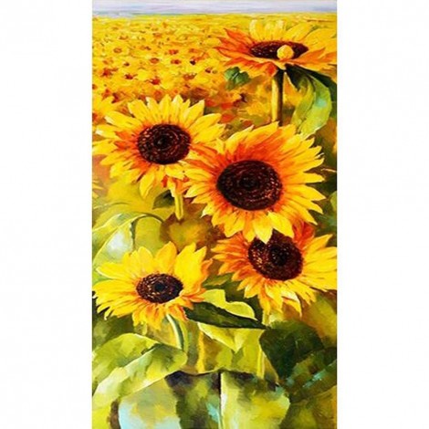 Sunflower - Full Round Diamond Painting(85*45cm)