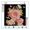 Butterfly Flowers - Partial Round Diamond Painting(30*30cm)