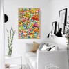 Colorful Flower Butterfly - Full Round Diamond Painting