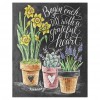 Flower Pot Blackboard - Full Round Diamond Painting