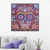 Flower Skull Head - Crystal Rhinestone Diamond Painting