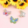 3pcs DIY Butterfly Full Drill Diamond Brooch Women Elegant Sweater Badges