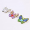 3pcs DIY Butterfly Full Drill Diamond Brooch Women Elegant Sweater Badges